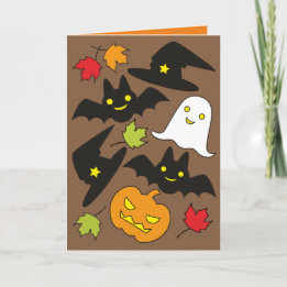 Plezierige Vleermuizen Spook Hoed & Jack O' Lanter Kaart
