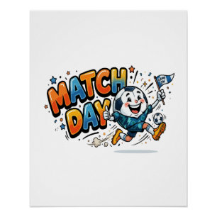 Plezierige Voetbal Voor Wedstrijddag Perfect Poster