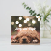 Plezierige vrolijke en heldere foto kerstkaart kaart (Staand voorkant)