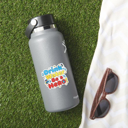 Plezierige waterfles ontwerp voor kinderen sticker (HydroFlask Insitu)