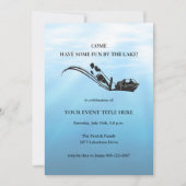 Plezierige waterski- en wakeboardfeestje aan het m kaart (Voorkant)