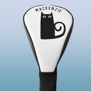 Plezierige Zwarte Kat Persoonlijk Golfheadcover