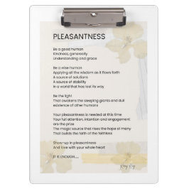 Plezierigheid Inspirerend gedicht geschreven woord Klembord