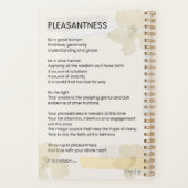 Plezierigheid Inspirerend gedicht geschreven woord Planner (Achterkant)