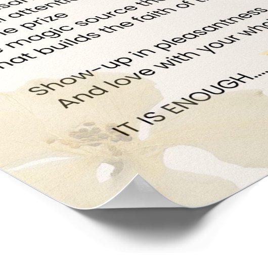 Plezierigheid Inspirerend gedicht geschreven woord Poster (Hoek)