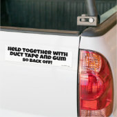 Plezierlijke Duct Tape Auto Slogan Ontwerp Bumpersticker (Op Truck)