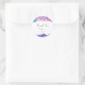 Plezierlijke inkt met glitters bruiloft feest ronde sticker (Tas)