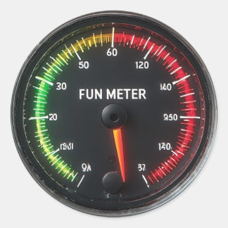 Pleziermeter Helemaal van de Kook Ronde Sticker