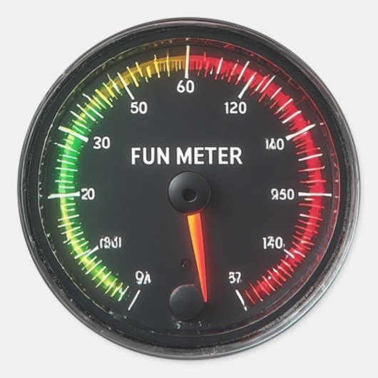 Pleziermeter Helemaal van de Kook Ronde Sticker (Voorkant)