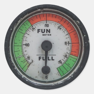 Pleziermeter maximaal ronde sticker
