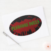 Plezierpoppen Ovale Sticker (Envelop)