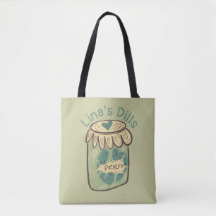 Plezierpot met augurken Dille Groene Voedsel Liefh Tote Bag