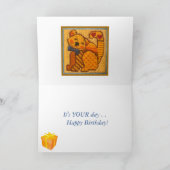 Pleziertijd Happy Cat Birthday! Kaart (Binnen)