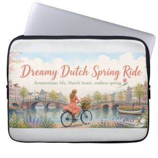 Pleziertocht over de Nederlandse grachten Laptop Sleeve