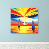 pleziervaart canvas afdruk (Insitu (Houten vloer))