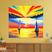 pleziervaart canvas afdruk (Insitu (Woonkamer))