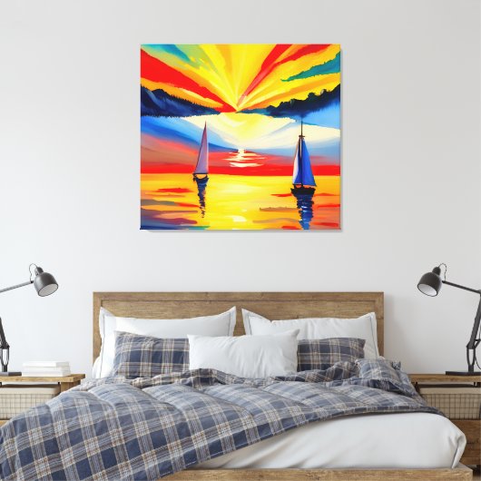 pleziervaart canvas afdruk (Insitu (Slaapkamer))