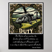 Plicht: Boven de groene heuvels Poster (Voorkant)