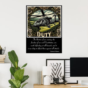 Plicht: Boven de groene heuvels Poster