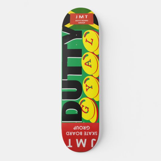 PLICHT GYAL. JMT 8 1/4"Skateboarddek Persoonlijk Skateboard (Voorkant)