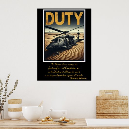 Plicht: littekens van dienstbaarheid poster (Keuken)