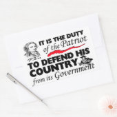 Plicht van de Patriot! Rechthoekige Sticker (Envelop)