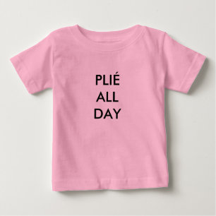 Plié All Day Pink Baby Bodysuit