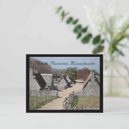 Plimoth Plantation, Massachusetts Briefkaart (Staand voorkant)