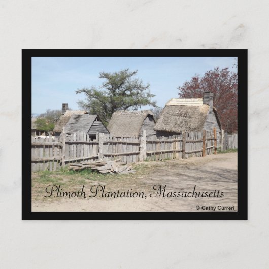 Plimoth Plantation, Massachusetts Briefkaart (Voorkant)