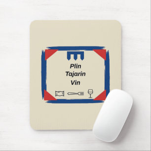 Plin Tajarin Vin Piemont Vlag Badge Muismat
