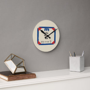 Plin Tajarin Vin Piëmont Vlag Badge Ronde Klok