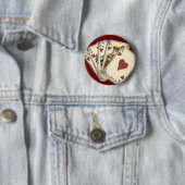 PLioniserende kaarten, harten, inbouwbaar Ronde Button 5,7 Cm (In situ)