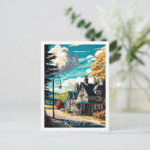 Plitlochry Schotland vintage reisillustratie Briefkaart (Staand voorkant)