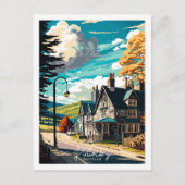 Plitlochry Schotland vintage reisillustratie Briefkaart (Voorkant)