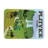 Plitvice Kroatië reisposter Magneet (Horizontaal)