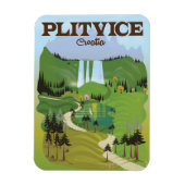 Plitvice Kroatië reisposter Magneet (Verticaal)