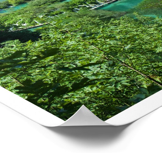 Plitvice Lakes Croatia Landscape Photography Poster (Hoek)