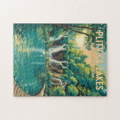 Plitvice Lakes National Park Illustration Travel Legpuzzel (Horizontaal)