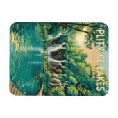 Plitvice Lakes National Park Illustration Travel Magneet (Horizontaal)
