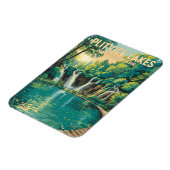 Plitvice Lakes National Park Illustration Travel Magneet (Linkerzijde)