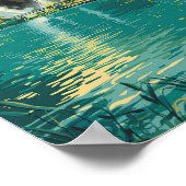 Plitvice Lakes National Park Illustration Travel Poster (Hoek)