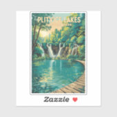 Plitvice Lakes National Park Illustration Travel Sticker (Vel)
