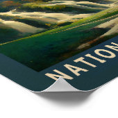 Plitvice Lakes National Park Kroatië Waterverf Poster (Hoek)