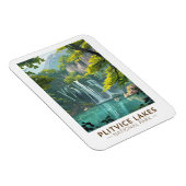 Plitvice Lakes National Park Reizen Kunst Vintage Magneet (Rechterzijde)