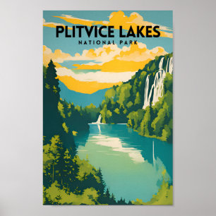 Plitvice Lakes National Park Traditionele reizen Poster