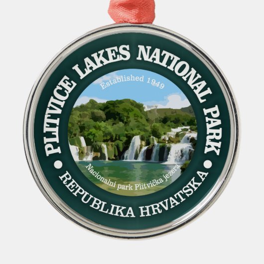 Plitvice Lakes NP Metalen Ornament (Voorkant)