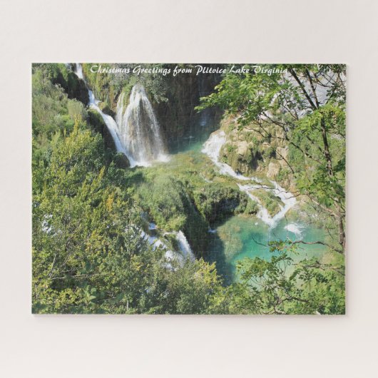 Plitvice Lakes Virginia, kerstgroeten Legpuzzel (Horizontaal)