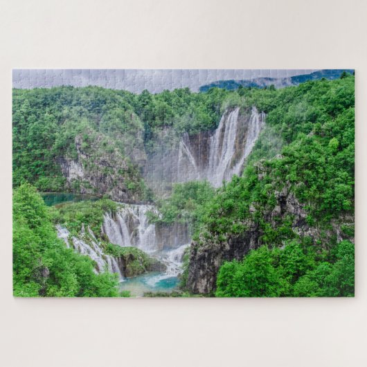 Plitvice lakes waterval puzzel legpuzzel (Horizontaal)
