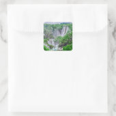 Plitvice lakes watervalplein-sticker vierkante sticker (Tas)