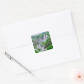 Plitvice lakes watervalplein-sticker vierkante sticker (Envelop)